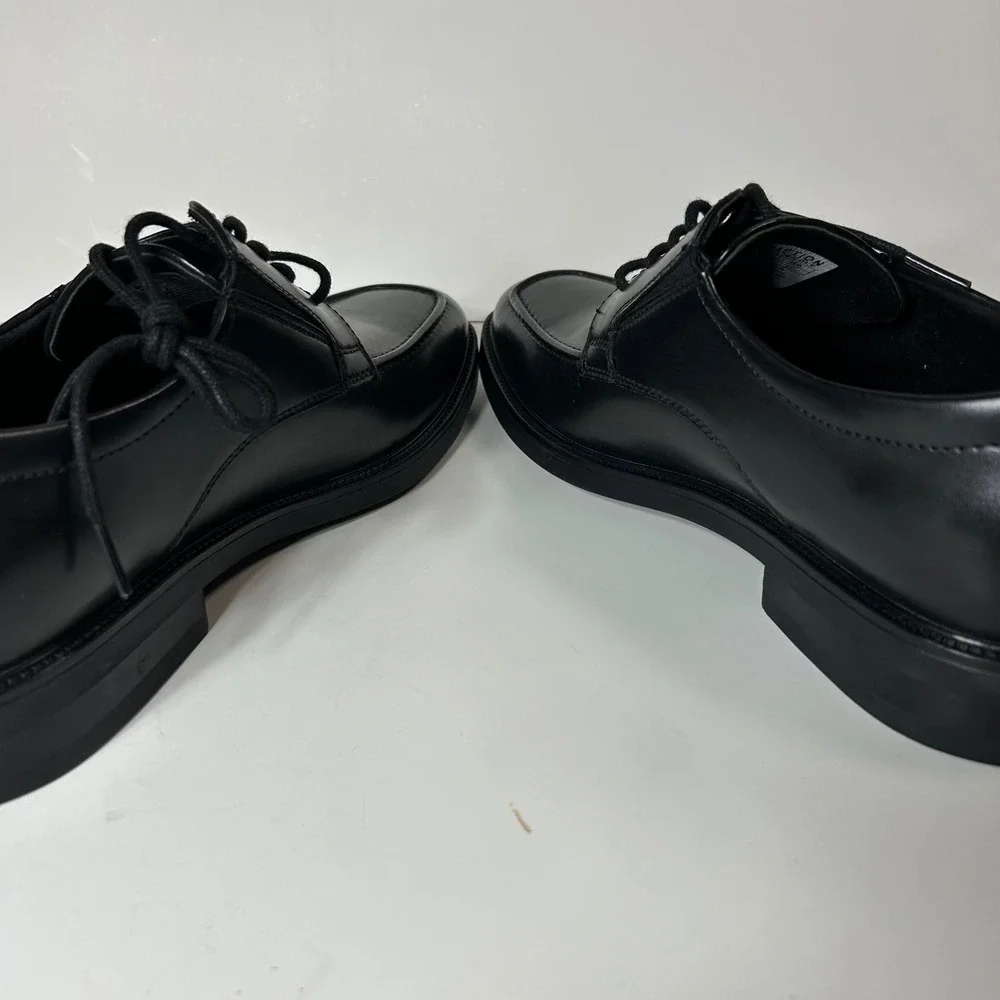 Kenneth Cole Reaction Mens Mike Black Square Toe Lace Up Dress Shoes 8M